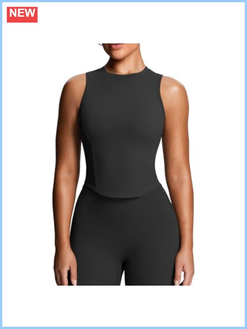 Sleeveless GEO Tank Top Unpadded Sports Yoga Workout Crop Top